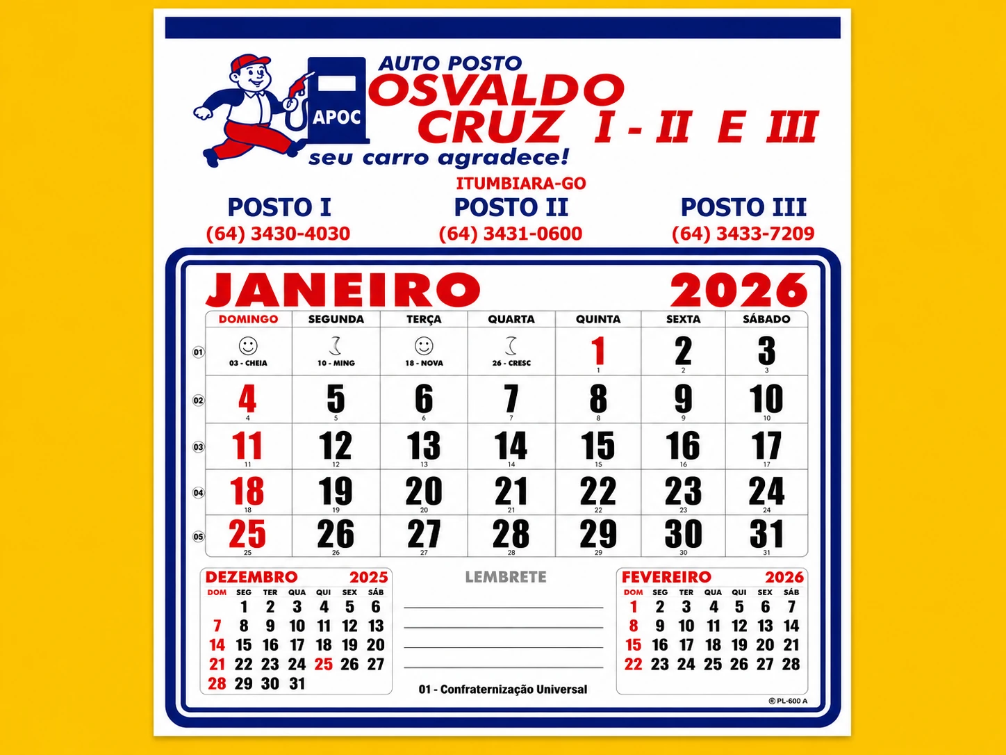 Calendários de Parede